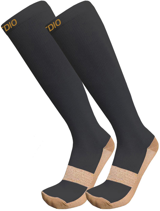 Copper Step Plus Size Compression Socks